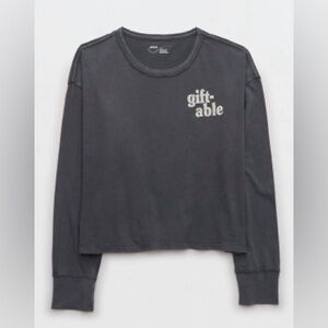 Cropped Long Sleeve Tee